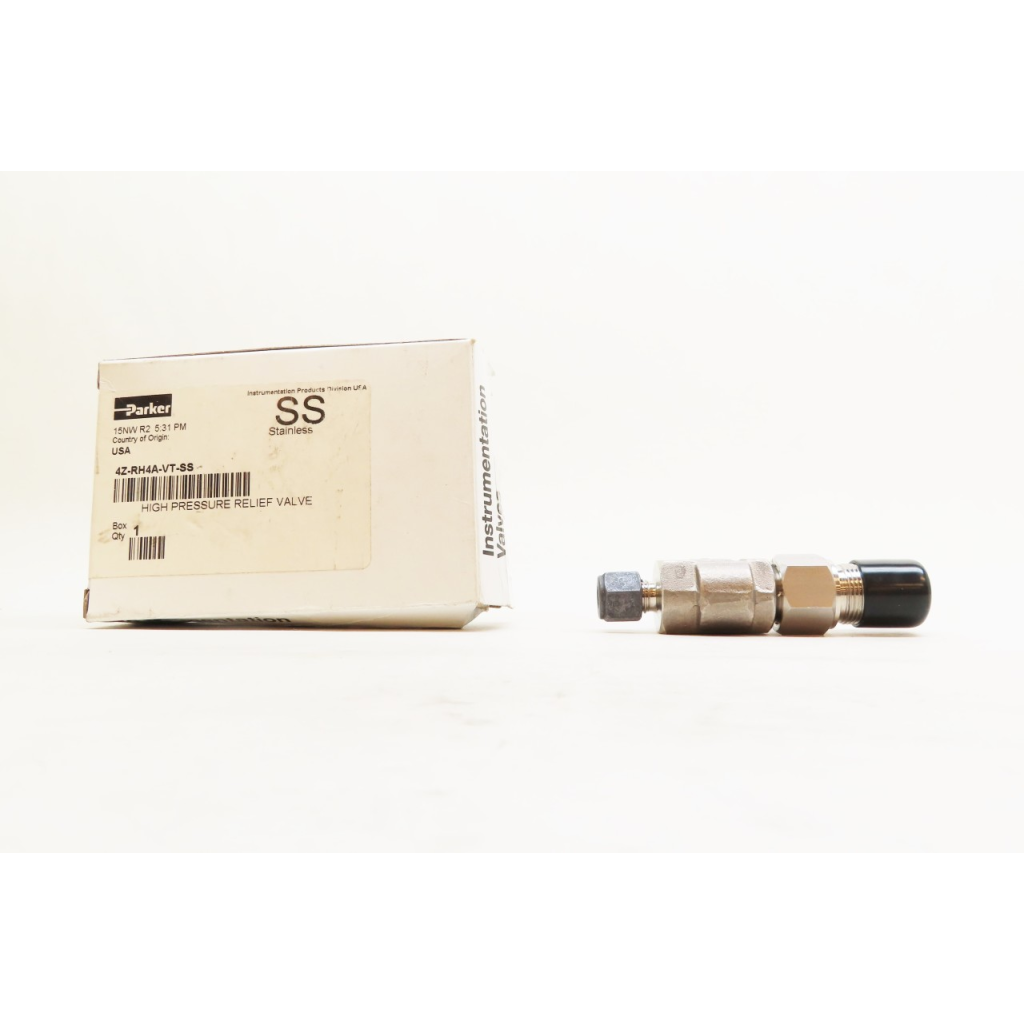 Parker 4Z-RH4A-VT-SS Stainless Relief Valve 6000psi 1/4in