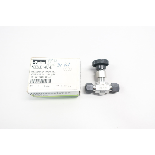 Parker 6Z-V6LK-SS Manual Stainless Needle Valve 5000psi 3/8in Tube