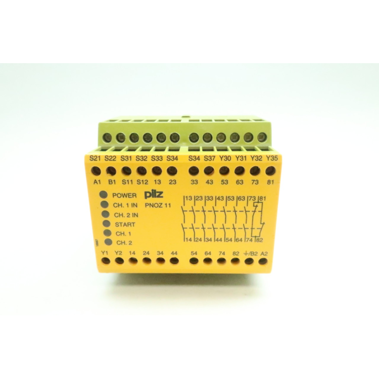Pilz PNOZ11 24VAC 24VDC 7N/O 1N/C Safety Relay 24v-ac/dc