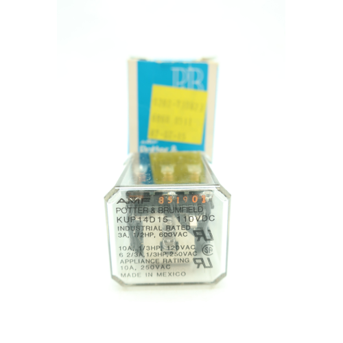 Potter Brumfield KUP14D15 Plug-in Relay 110v-dc Potter Brumfield KUP14D15 Plug-in Relay 110v-dc