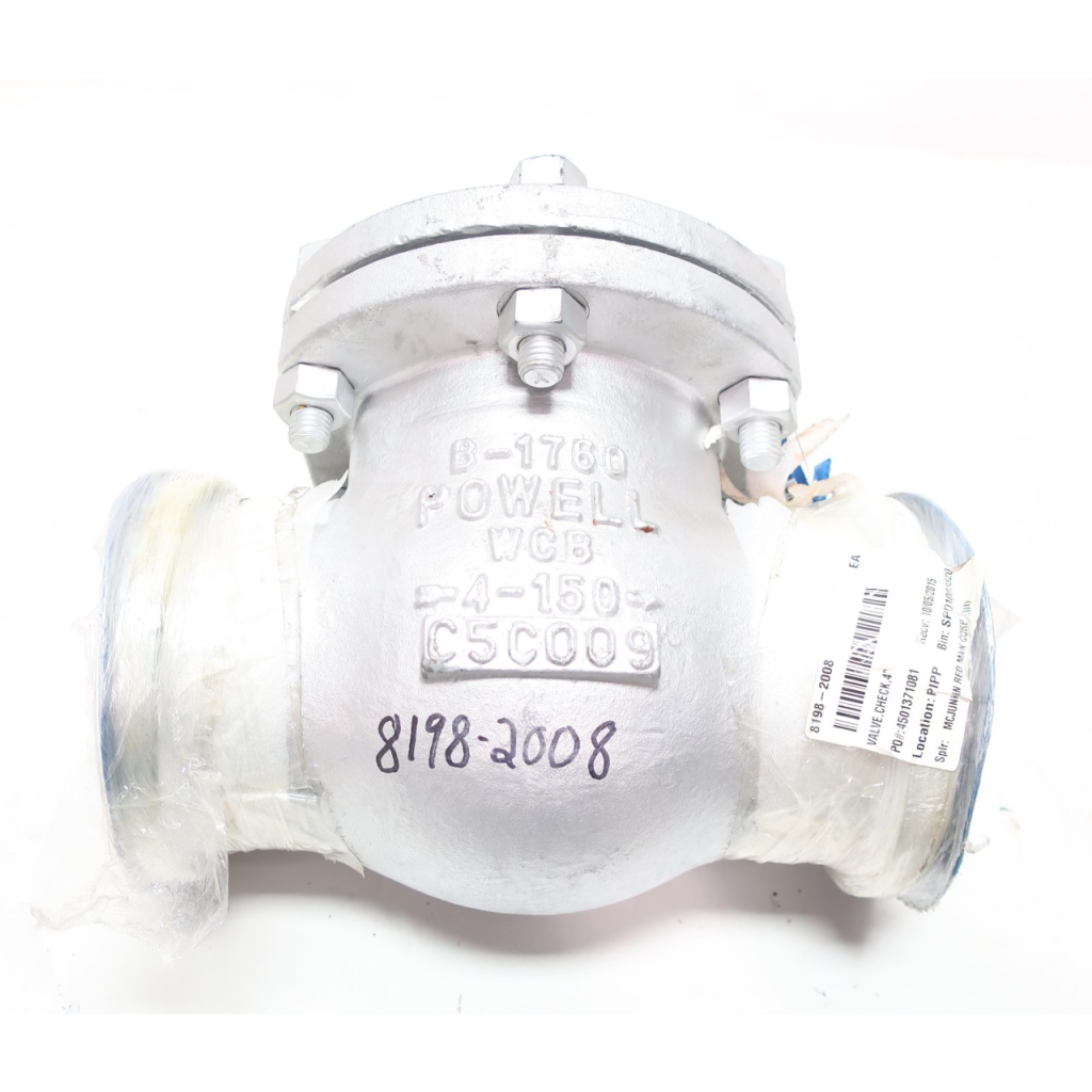 Powell 1561IC8GXXX Steel Butt Weld Check Valve 4in 150