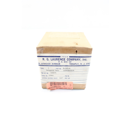 R.g. Laurence Company D-165-A Solenoid Valve Coil 125v-dc