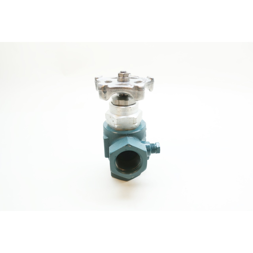 Rego A7508AP Angle Valve Manual Iron Threaded 1in Npt