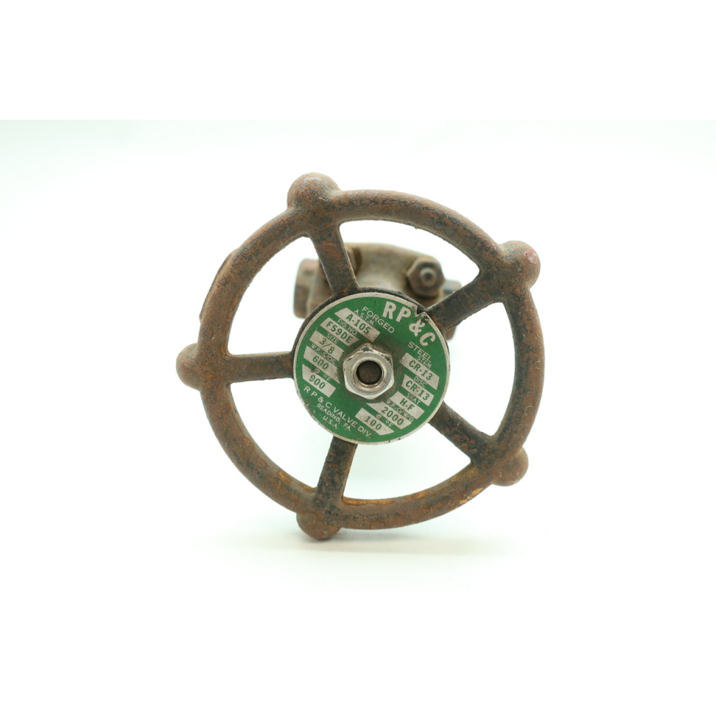 Rp&c F56-DE Manual Steel Socket Weld 3/8in Wedge Gate Valve