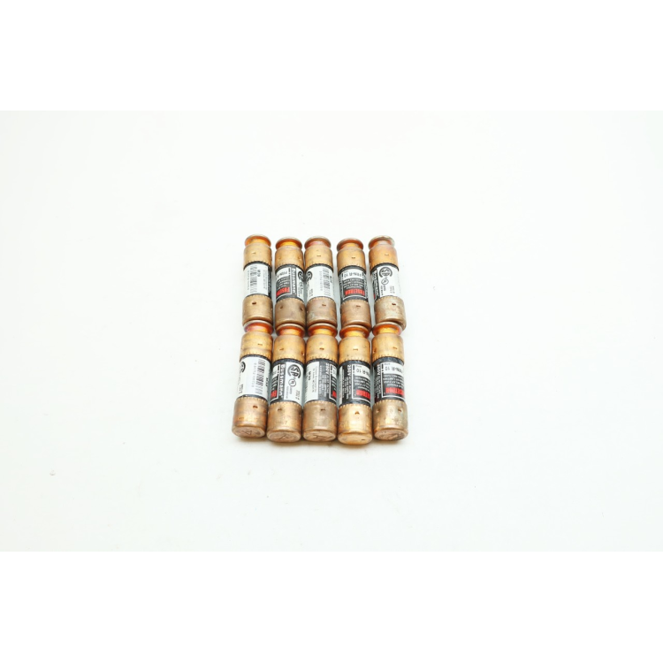 Set Of 10 Bussmann FRN-R-10 Fusetron Cartridge Fuse 250v Rk5 10a Amp