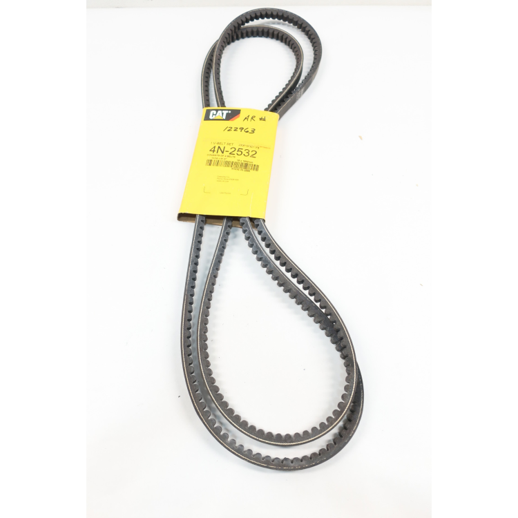 Set Of 2 Caterpillar Cat 4N-2532 Notched V-belt 61-1/2in 5/8in