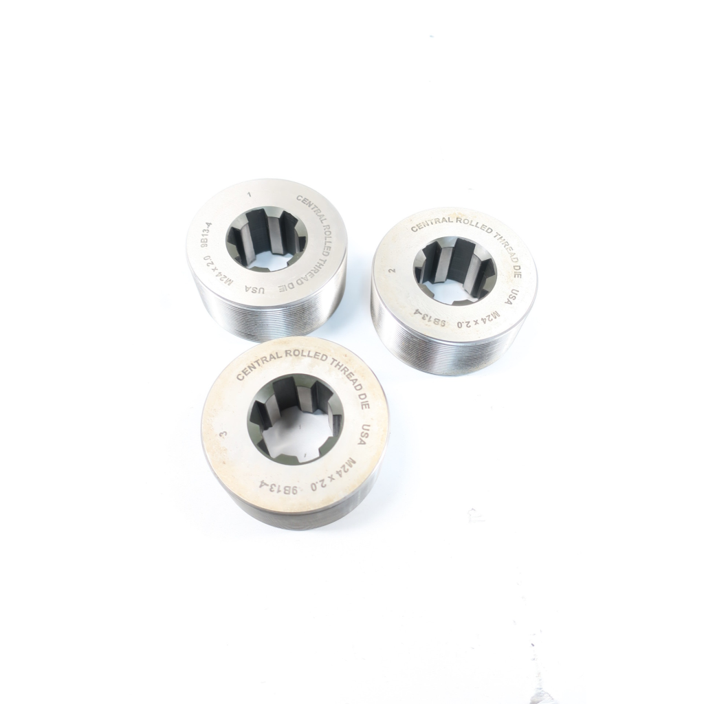 Set Of 3 Central Rolled Threaded Die 9B13-4 M24x2.0 Thread Roller Die