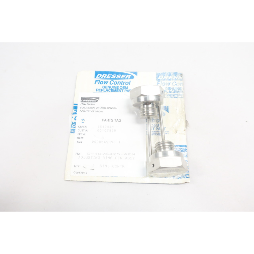 Set Of 2 Dresser G-1076425-AEN Adjusting Ring Pin Assembly