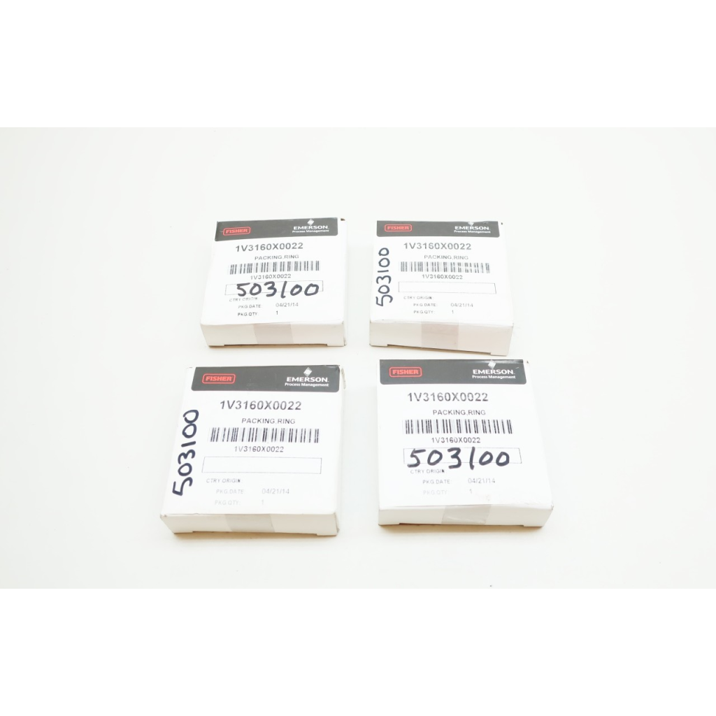 Set Of 4 Fisher 1V3160X0022 Valve Packing Ring