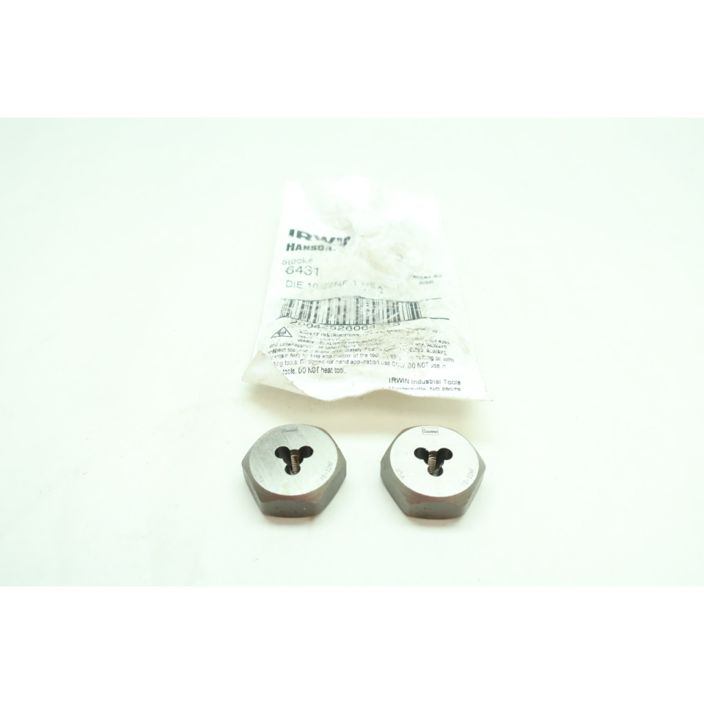 Set Of 2 Hanson 6431 10-32nf Die Hex 1in