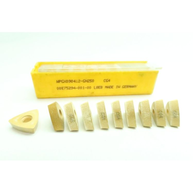 Set Of 10 Kennametal WPGX090412-GN250 CG4 Carbide Insert