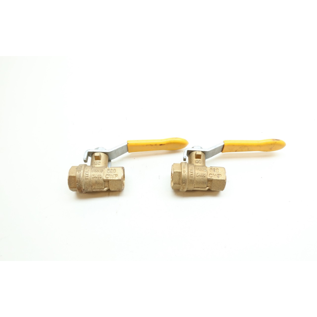 Set Of 2 Lawson 63135 Ball Valve Manual Brass Threaded 3/8in Npt