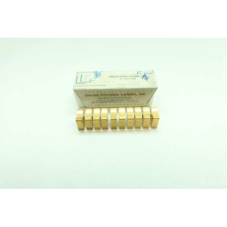 Set Of 10 Lincoln Precision SNEA-432S-LP14N Carbide Insert