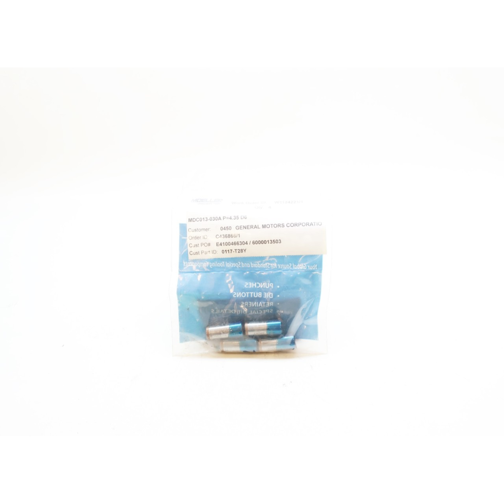 Set Of 4 Moeller MDC013-030A Counter Relieft Press Fit Die Button P=4.35 D6