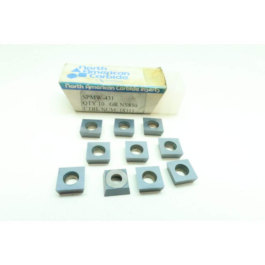 Set Of 10 North American Carbide SPMW-431 NS850 Carbide Insert