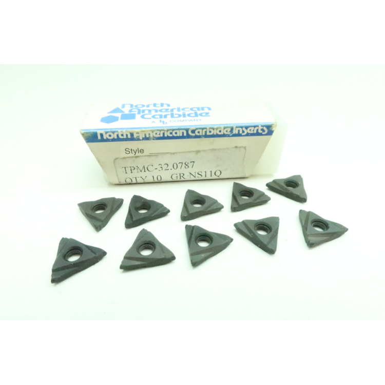 Set Of 10 North American Carbide TPMC-32.0787 NS11Q Carbide Insert