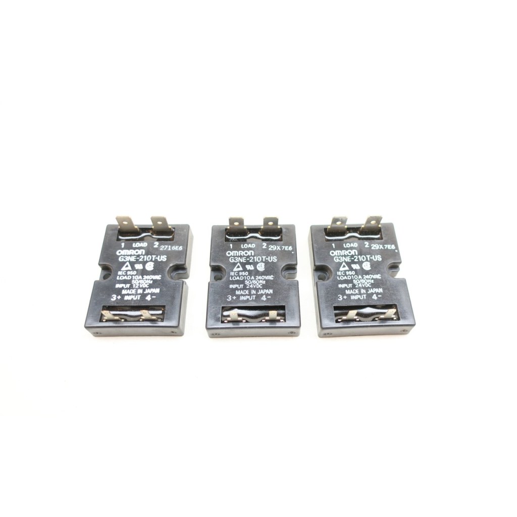 Set Of 3 Omron G3NE-210T-US Solid State Relay 24v-dc 240v-ac
