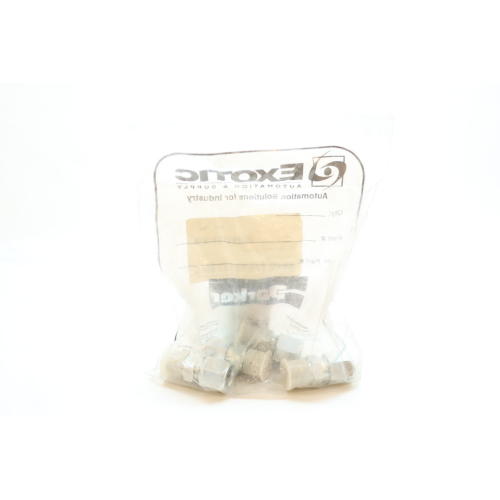 Set Of 4 Parker 10 FBU-S 5/8in Tube Od To Male 1/2in Npt Hydraulic Fitting Set Of 4 Parker 10 FBU-S 5/8in Tube Od To Male 1/2in Npt Hydraulic Fitting