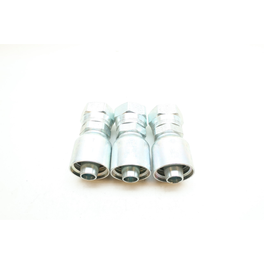 Set Of 3 Parker 10671-16-12 3/4in Hose X 1in Female Swivel Hydraulic Crimp
