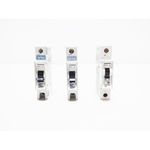 Set Of 3 Siemens 5SX2106-7 1p 6a Amp 220/380v-ac Miniature Circuit Breaker