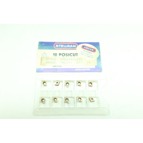 Set Of 10 Stellram EPEW040204A Carbide Insert Set Of 10 Stellram EPEW040204A Carbide Insert