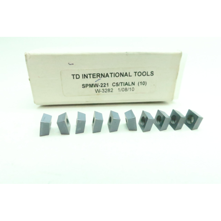 Set Of 10 Td International SPMW-221 C5/TIALN Carbide Insert