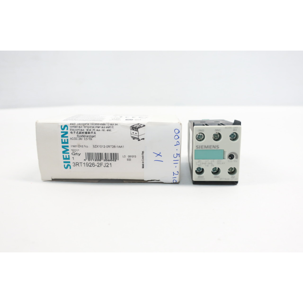 Siemens 3RT1926-2FJ21 Auxiliary Switch Contact Block