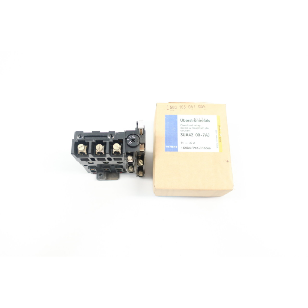 Siemens 3UA4200-7AJ Overload Relay 14-20a Amp