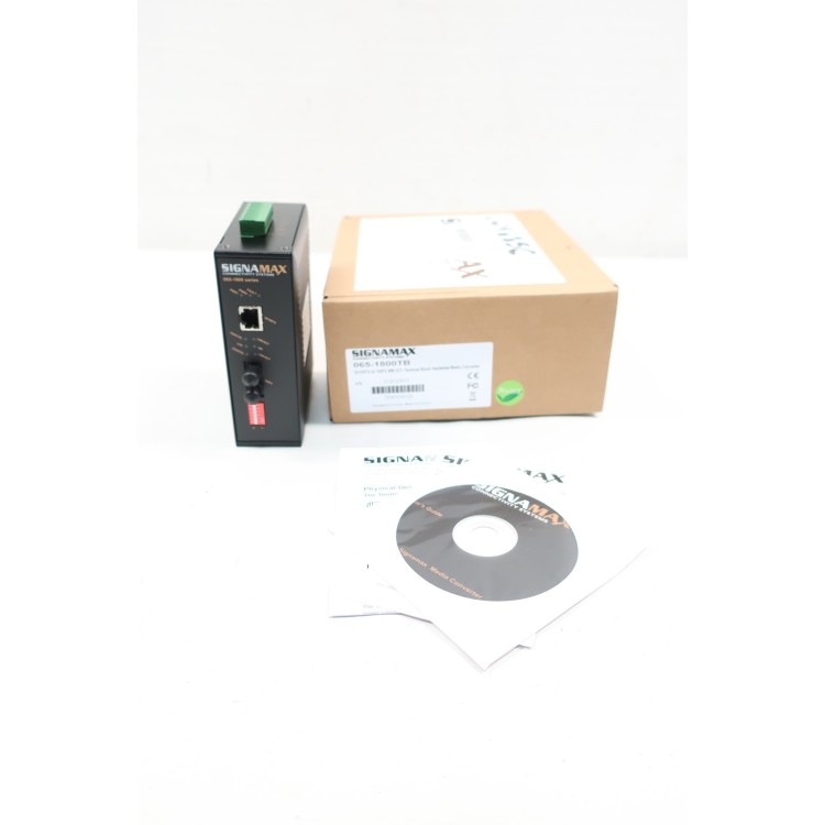 Signamax 065-1800TB Terminal Block Hardened Media Converter 10/100tx To 100fx