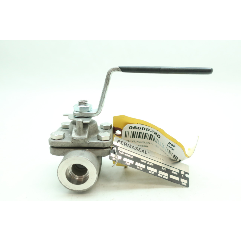 Smg 9163860 Permaseal Manual Stainless Socket Weld Plug Valve 1/2in