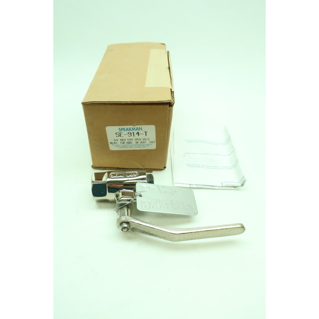 Speakman SE-914-T Manual Stainless Ball Valve 3/4in Npt