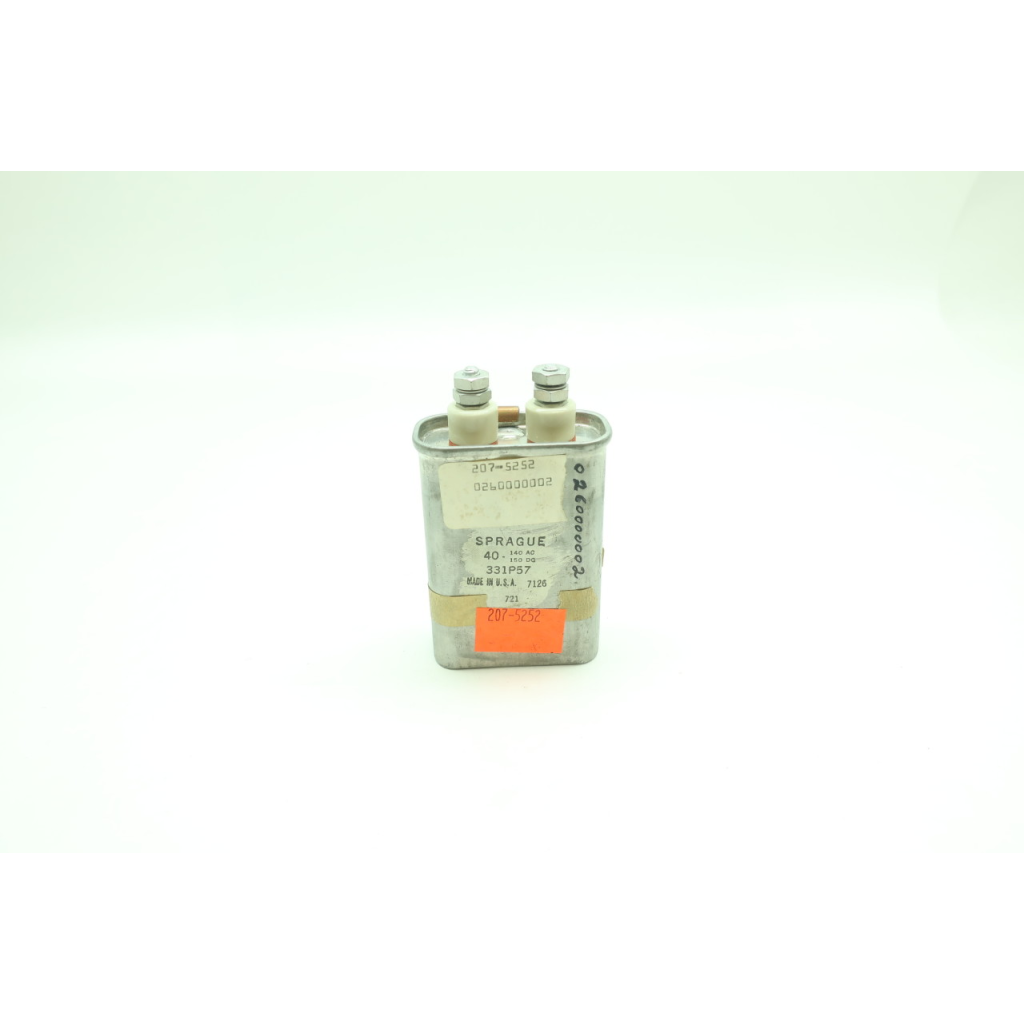 Sprague 331P57 40uf 140v-ac Capacitor