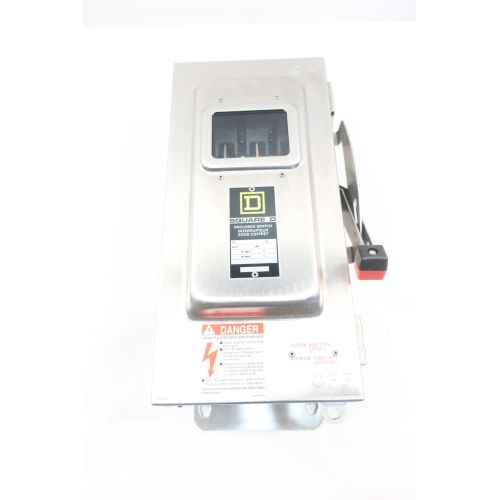 Square D CH362DS Stainless Fusible Disconnect Switch 3p 60a Amp 600v-ac