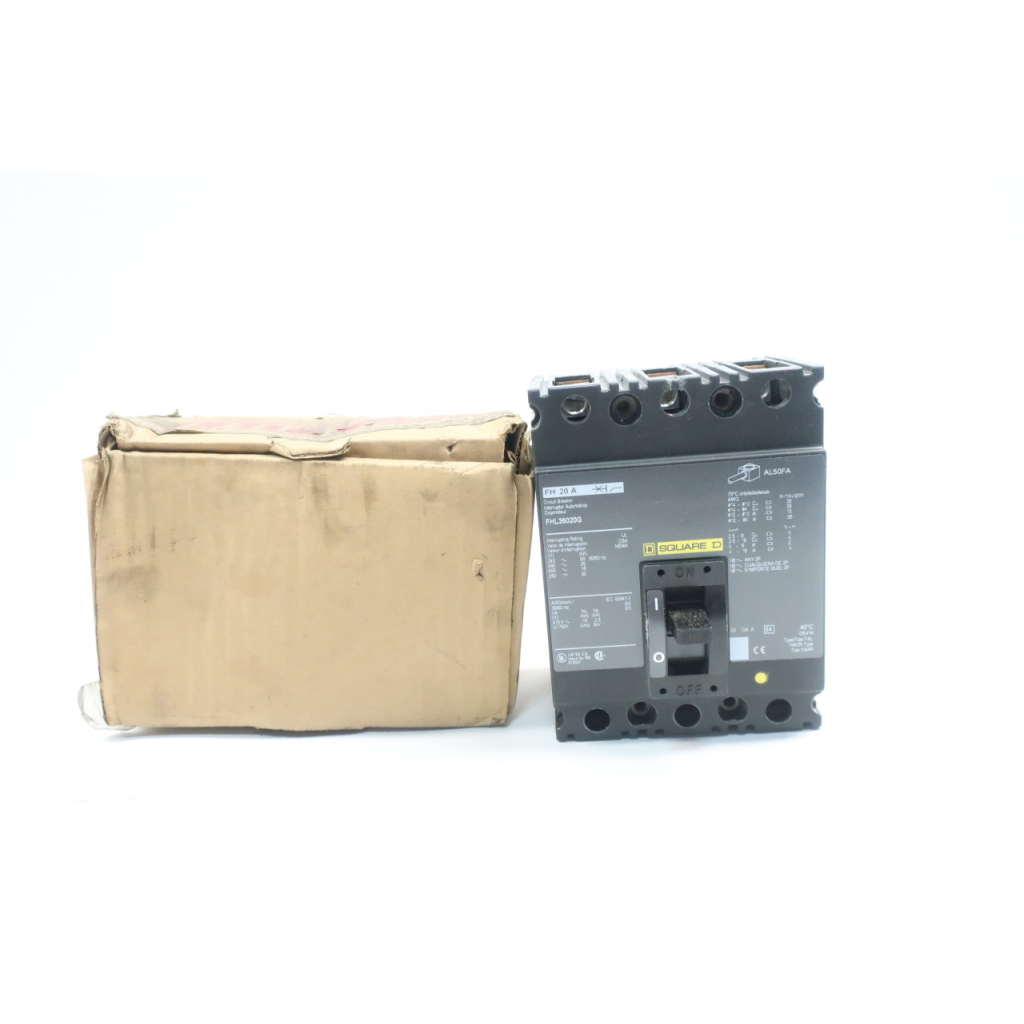 Square D FHL36020G Molded Case Circuit Breaker 3p 20a Amp 600v-ac 250v-dc