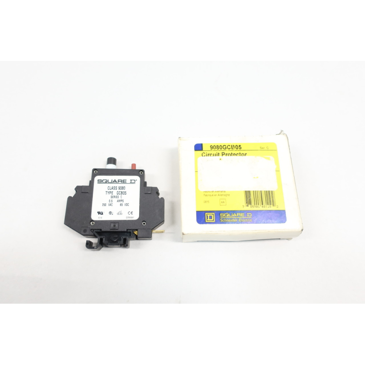 Square D 9080GCB05 Circuit Protector 1p 0.5a 250v-ac Ser C