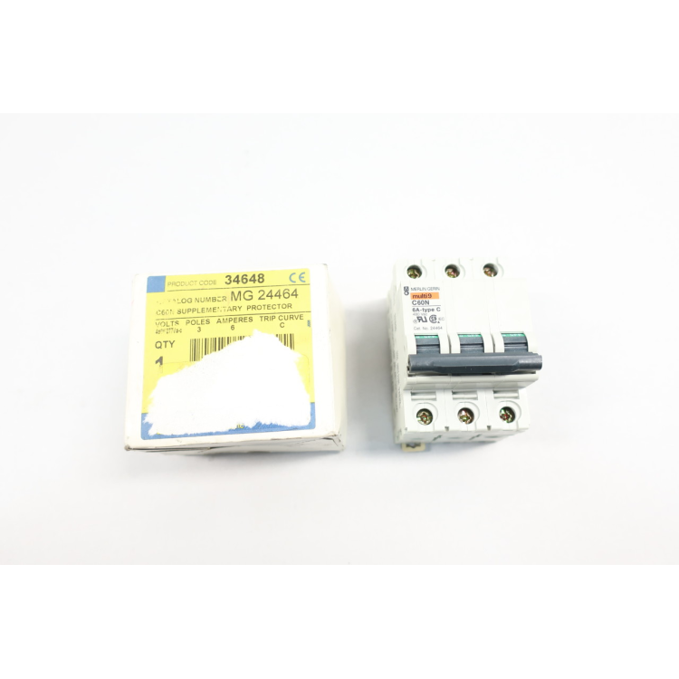 Square D 24464 Miniature Circuit Breaker 3p 6a 480v-ac