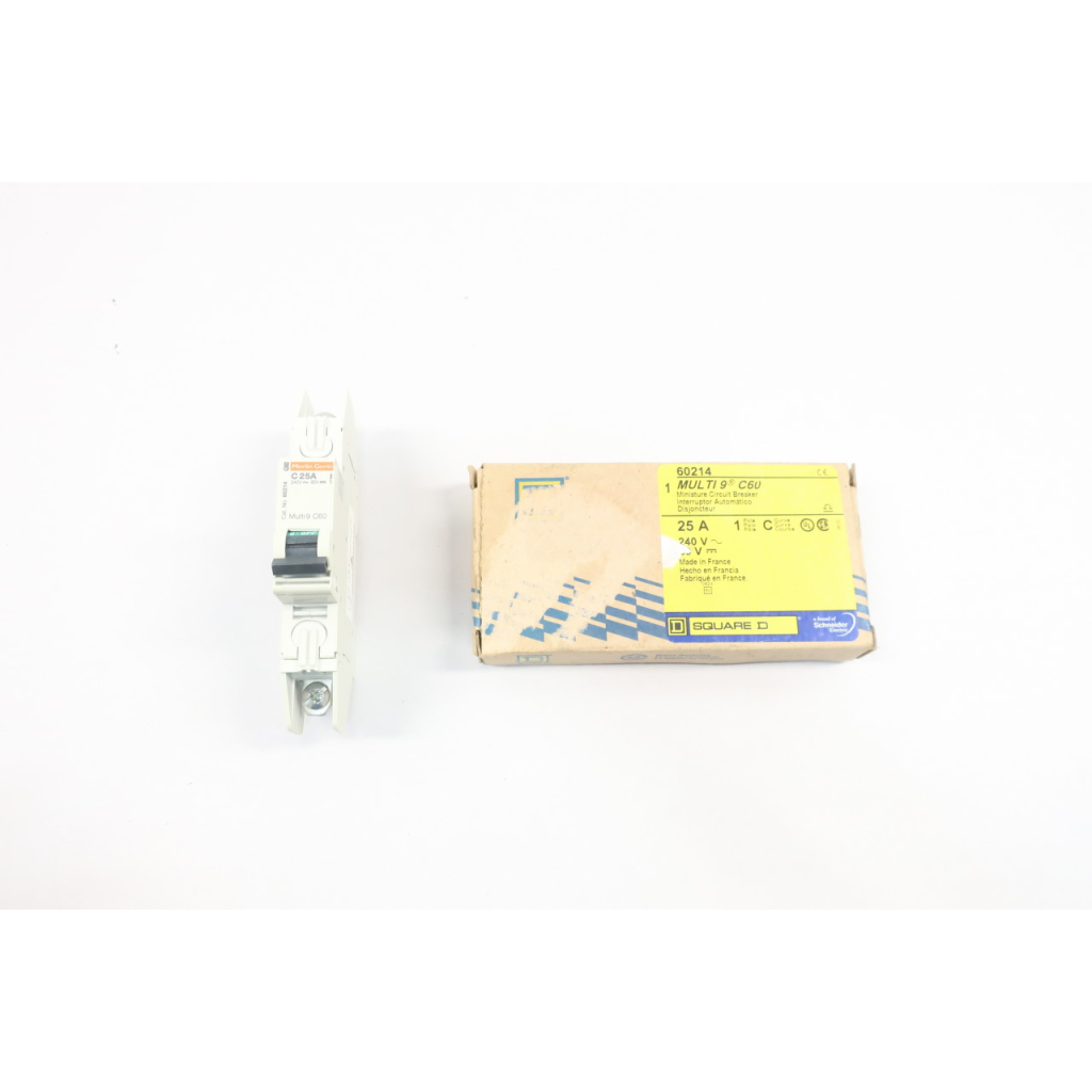 Square D 60114 Multi9 C60 Miniature Circuit Breaker 1p 25a 240v-ac