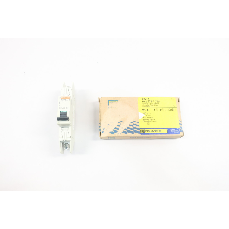 Square D 60214 Multi 9 C60 Miniature Circuit Breaker 1p 25a 240v-ac
