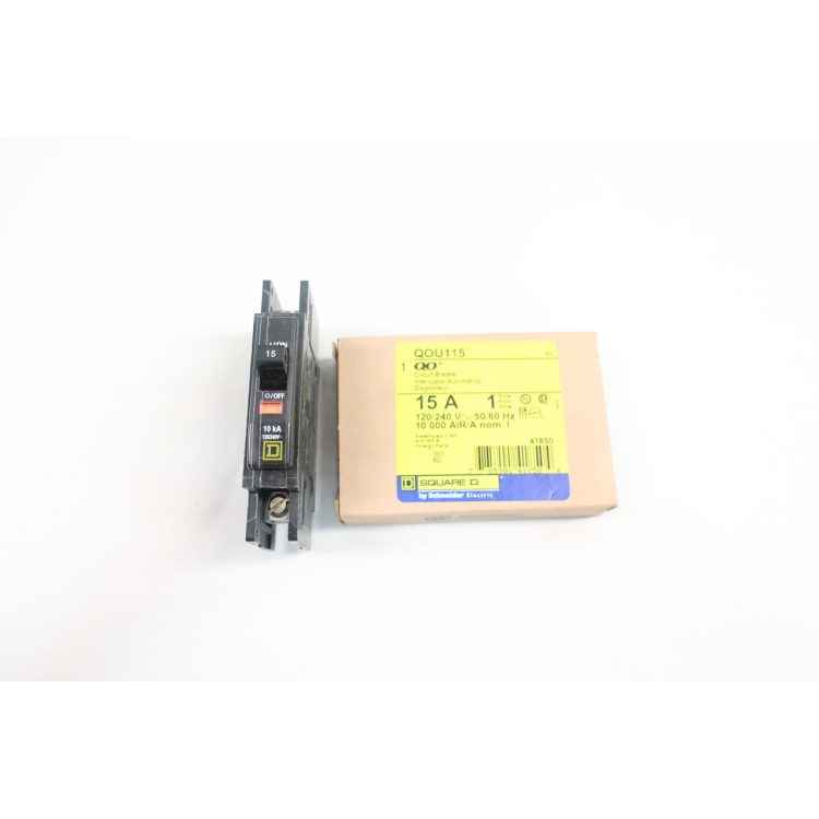 Square D QOU115 Miniature Circuit Breaker 1p 15a Amp 120/240v-ac