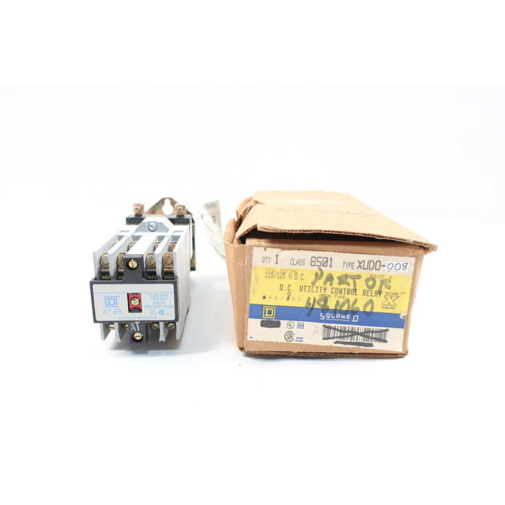 Square D 8501 XUDO-008 Type X Dc Utility Control Relay 115/125 V-dc