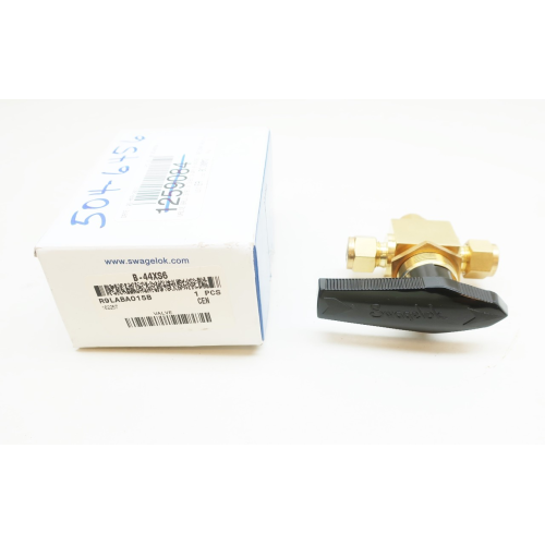Swagelok B-44XS6 3-way 1500psi Tube Manual Brass 3/8in Ball Valve
