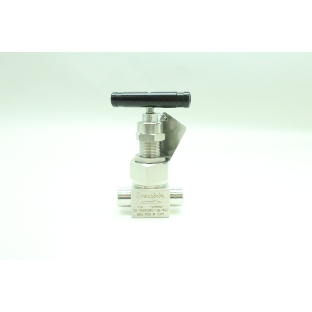 Swagelok SS-6NKRSW6T-ID-W20 Manual Stainless Needle Valve 6000psi 3/8in Tube