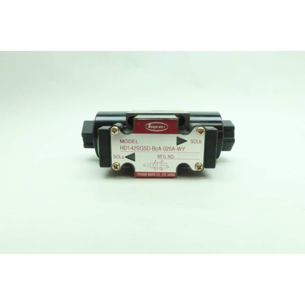 Toyo-oki HD1-D2SGSD-BCA-025A-WY Hydraulic Directional Control Valve