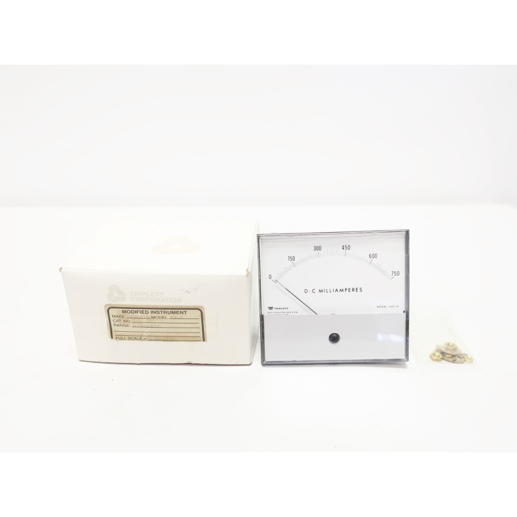 Triplett 420-G 0-750ma Dc Ammeter Panel Meter