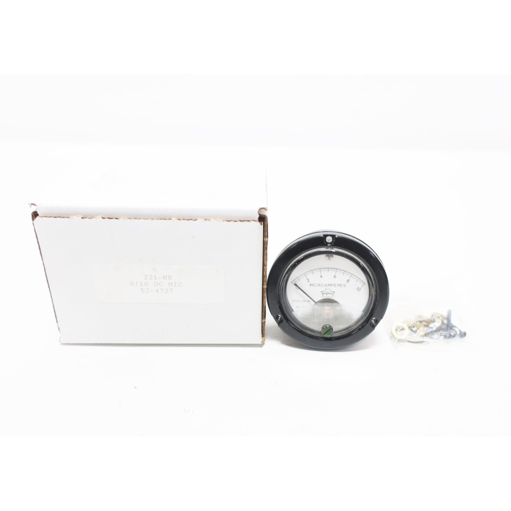 Triplett 221-HR 0-10um Dc Microamperes Panel Meter Ammeter