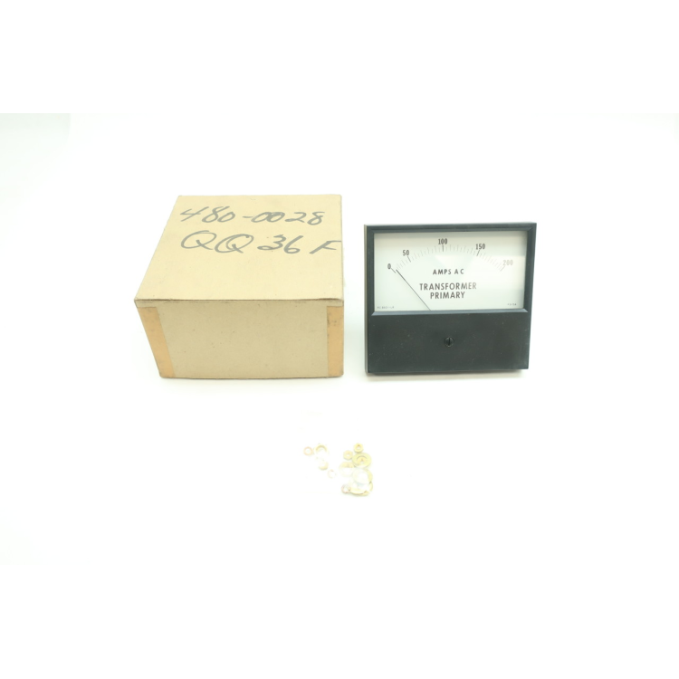 Triplett 85011-L6 Transformer Primary Panel Meter 0-200 Amps Ac
