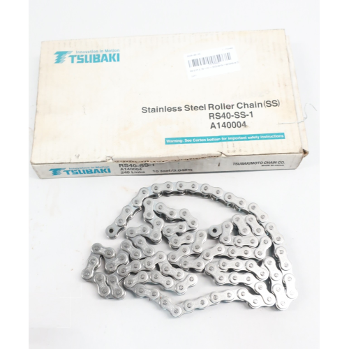 Tsubaki RS40-SS-1 Single Roller Chain 53in 1/2in Tsubaki RS40-SS-1 Single Roller Chain 53in 1/2in