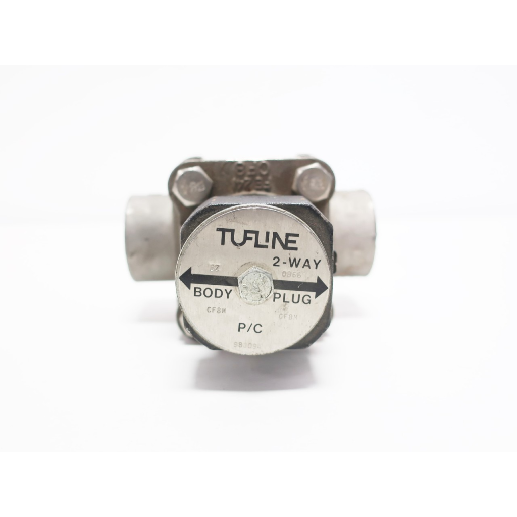 Tufline 983094 BZ0366 300 Stainless 1in Socket Weld Plug Valve