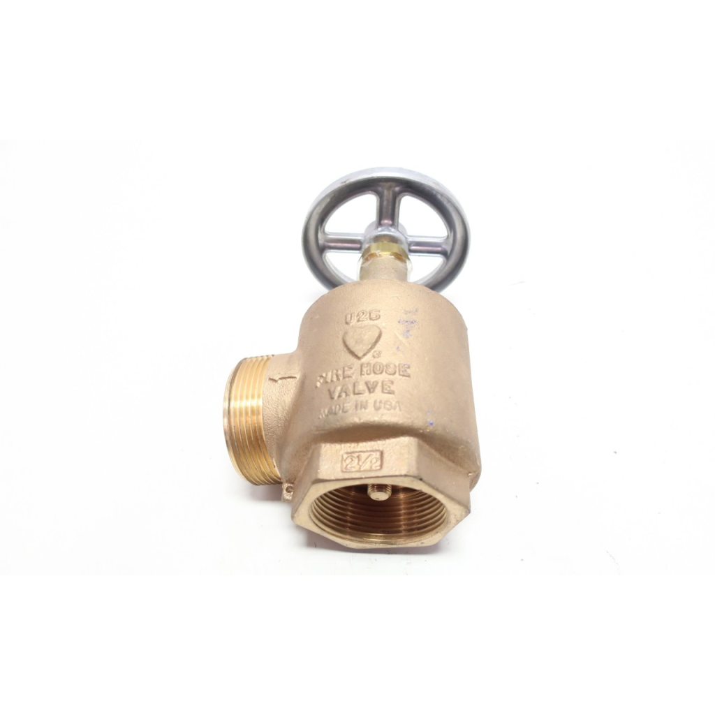 U25 Fire Hose Valve Manual Bronze Threaded 2-1/2in Npt