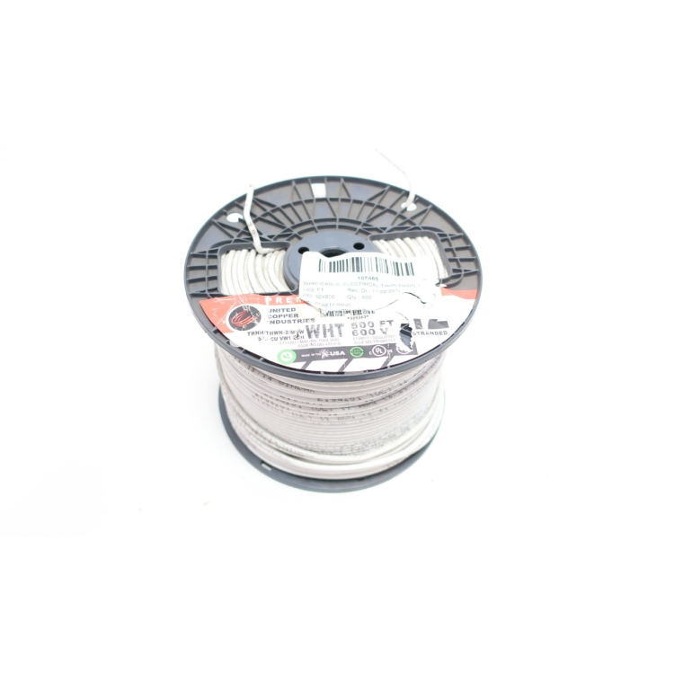 United Copper Industries E194201 Machine Tool Wire White 600v 1c 12awg 400ft